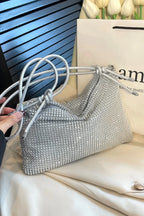 Rhinestone Knotted Strap Crossbody Bag - Piña Colada