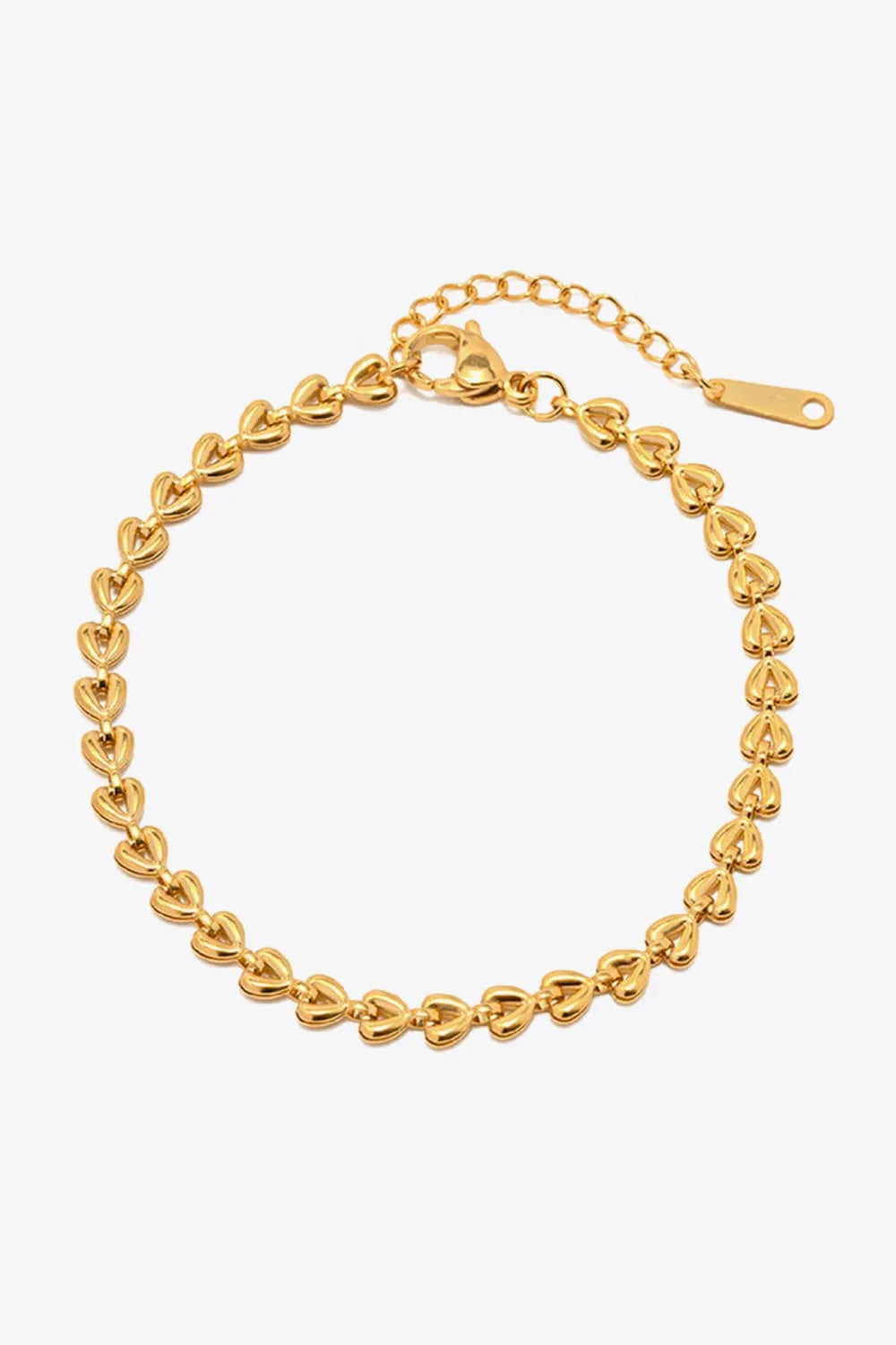 Heart Chain Lobster Clasp Bracelet - Piña Colada
