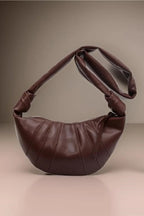 Zenana Vegan Leather Croissant Crossbody Bag - Piña Colada