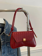 PU Leather Texture Crossbody Bag - Piña Colada