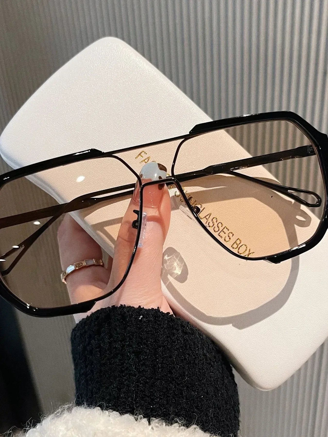UV Protection Oversized Sunglasses - Piña Colada