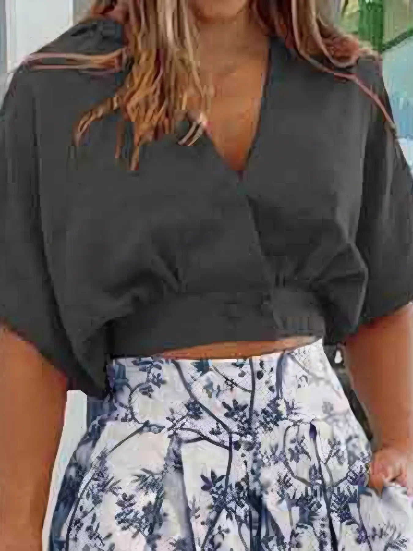 Surplice Top and High Waist Pants Set - Piña Colada