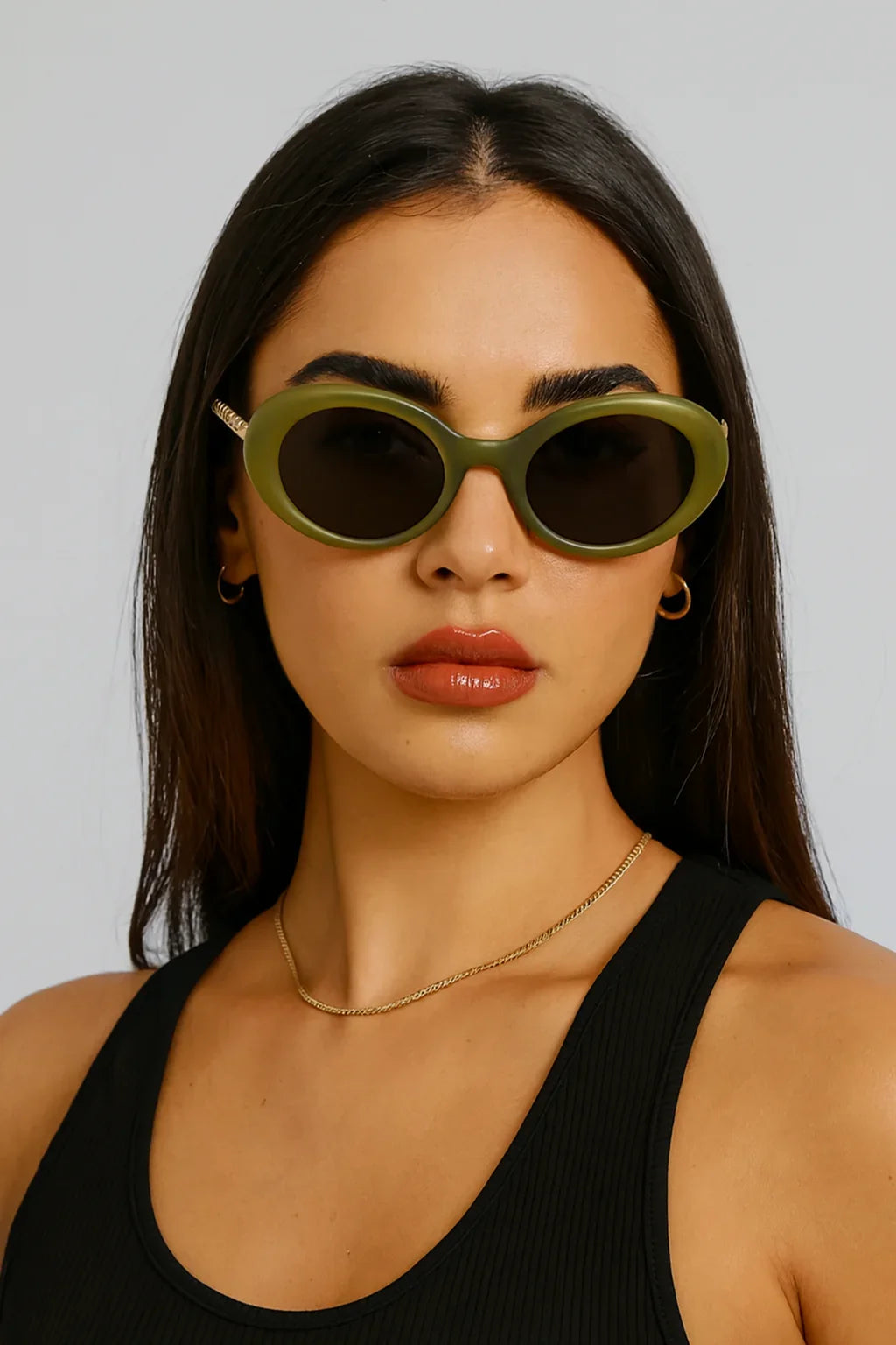 Polycarbonate Frame Cat-Eye Sunglasses