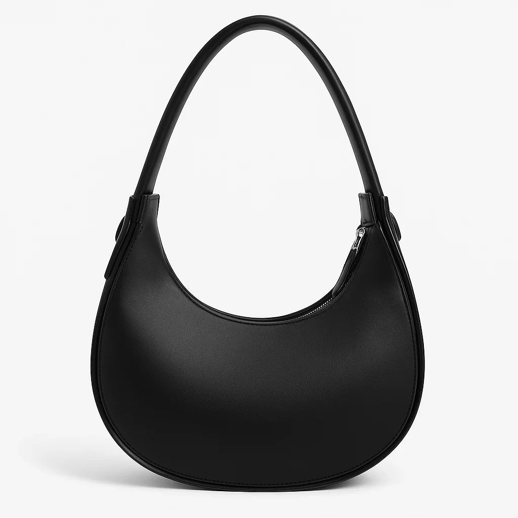 Cute Half Crescent Bag Leather