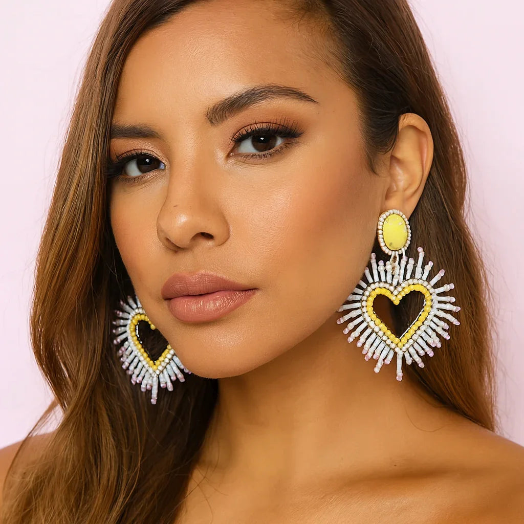 Boho Heart Dangle Drop Earring