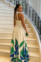 Print Backless Jumpsuit