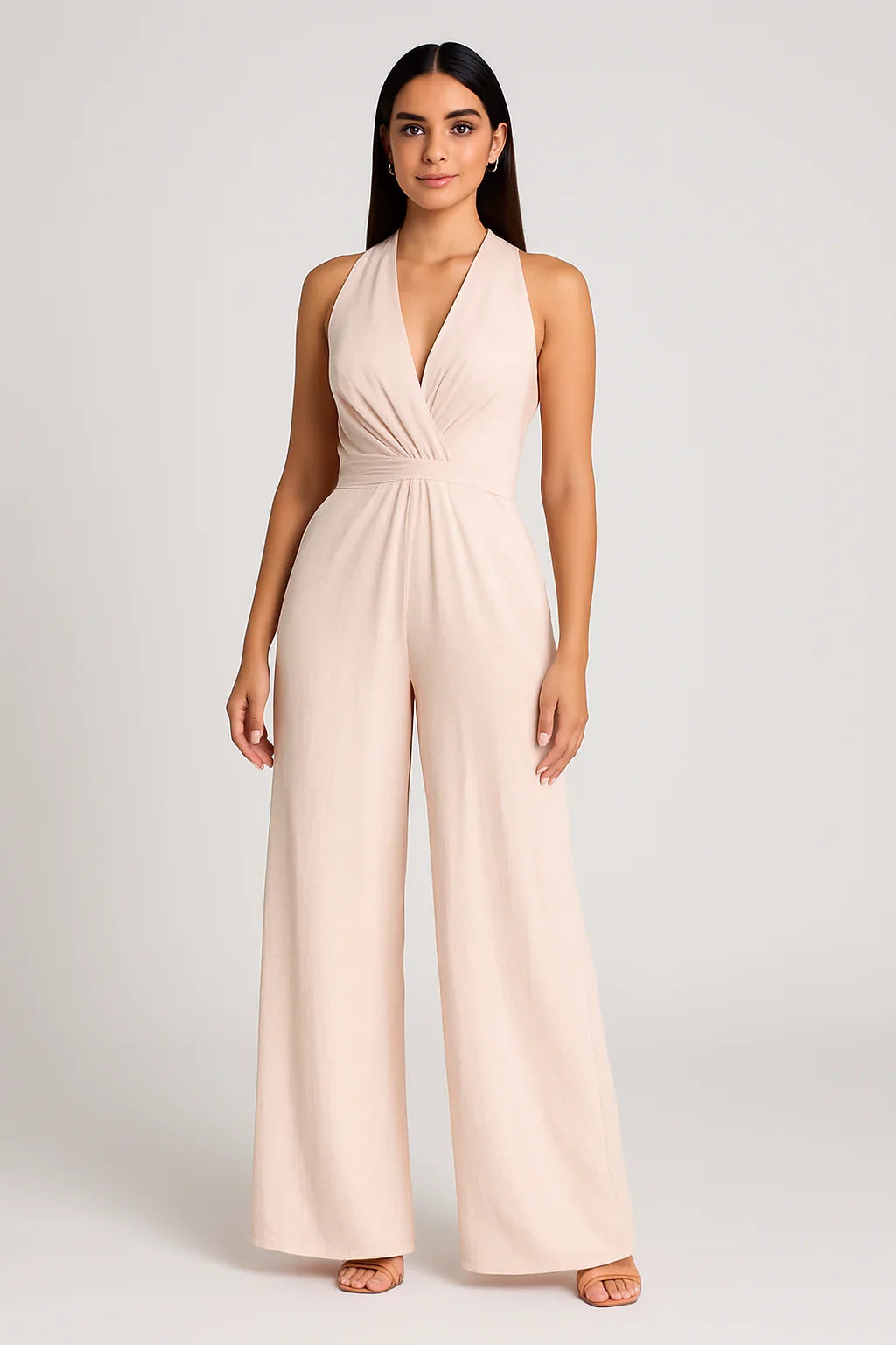 Backless Jumpsuits Women Halter Lace Up