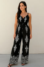 Vintage Floral Print Summer Jumpsuit