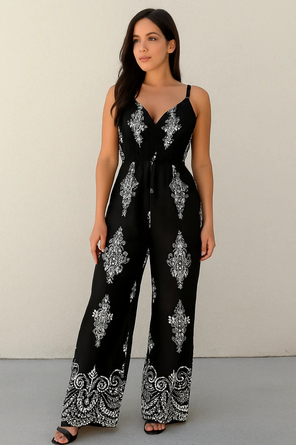 Vintage Floral Print Summer Jumpsuit