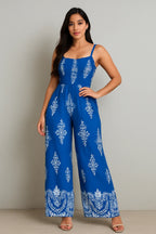Vintage Floral Print Summer Jumpsuit