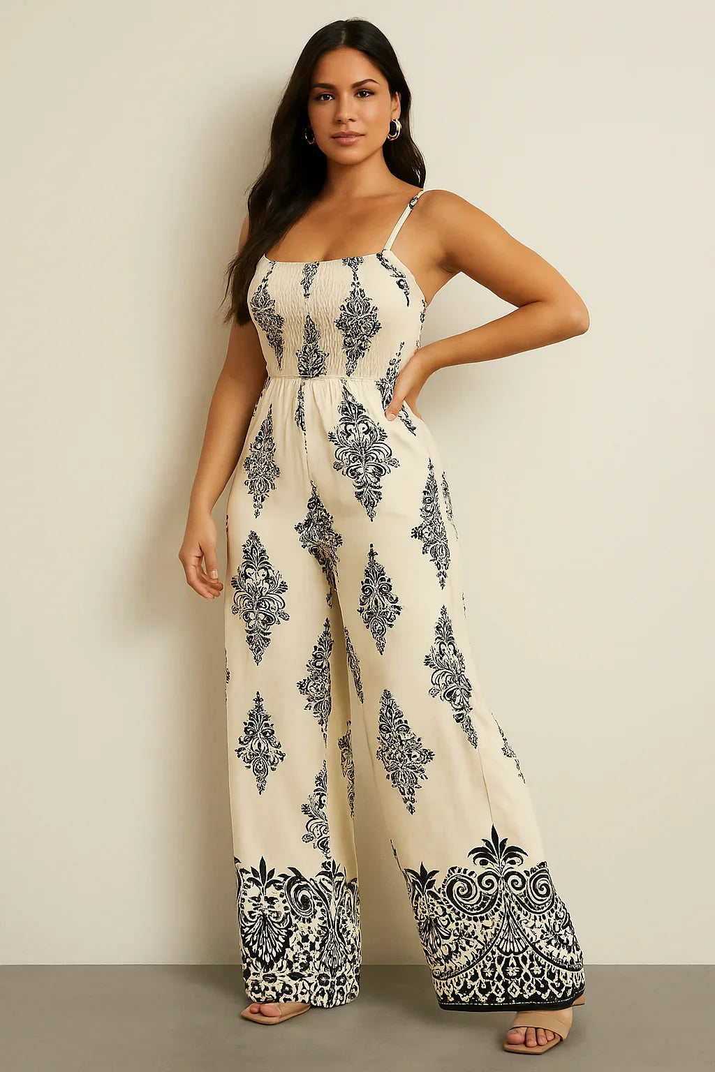 Vintage Floral Print Summer Jumpsuit