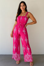 Vintage Floral Print Summer Jumpsuit