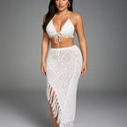 Halter Backless Knit Maxi Set