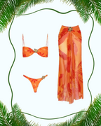 3 Pieces Bikini Orange