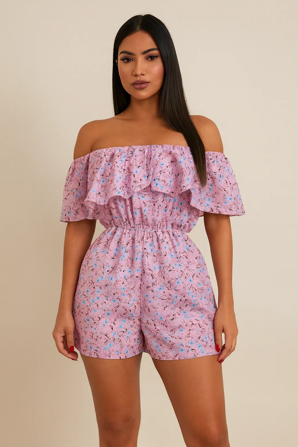 Floral Jumpsuits Shorts