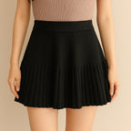 Pleated Mini Skirts Elastic