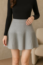 Pleated Mini Skirts Elastic