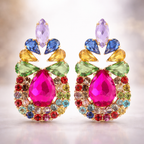 Rhinestone Pineapple Earrings
