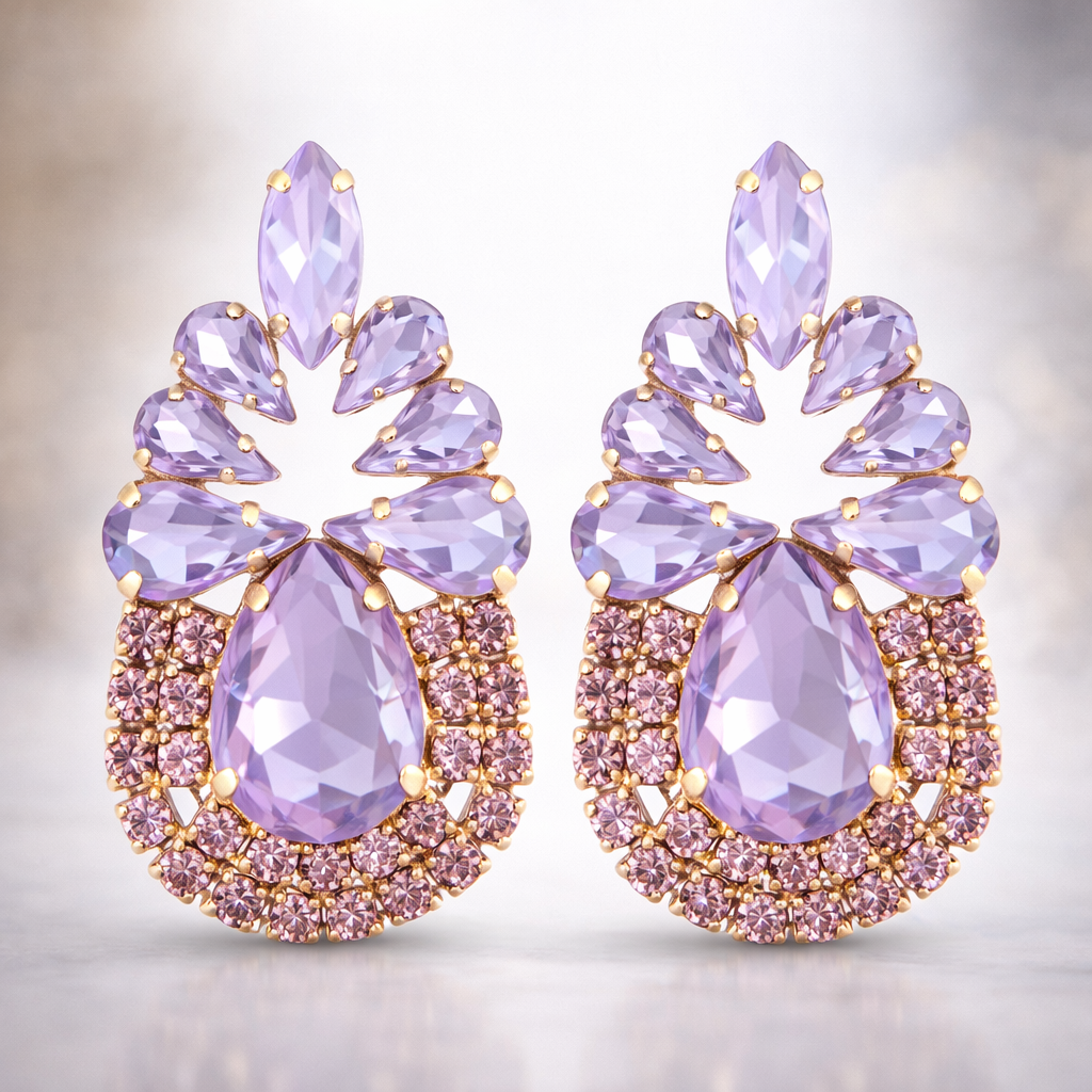 Rhinestone Pineapple Earrings