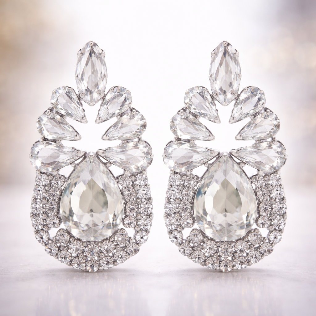 Rhinestone Pineapple Earrings