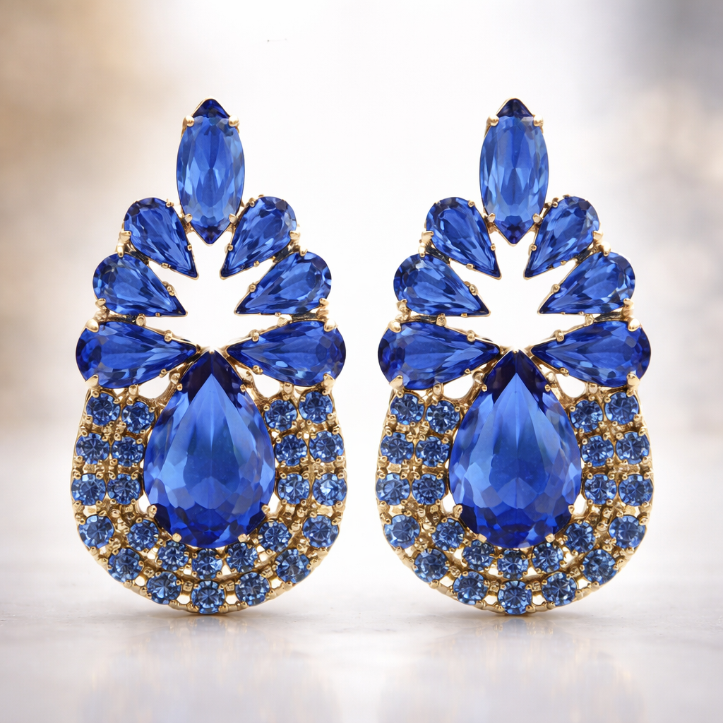 Rhinestone Pineapple Earrings