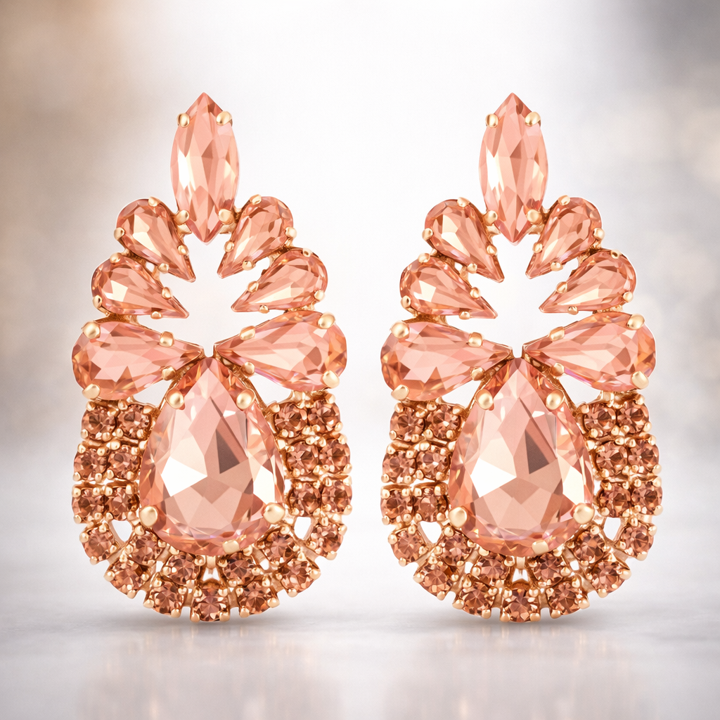 Rhinestone Pineapple Earrings