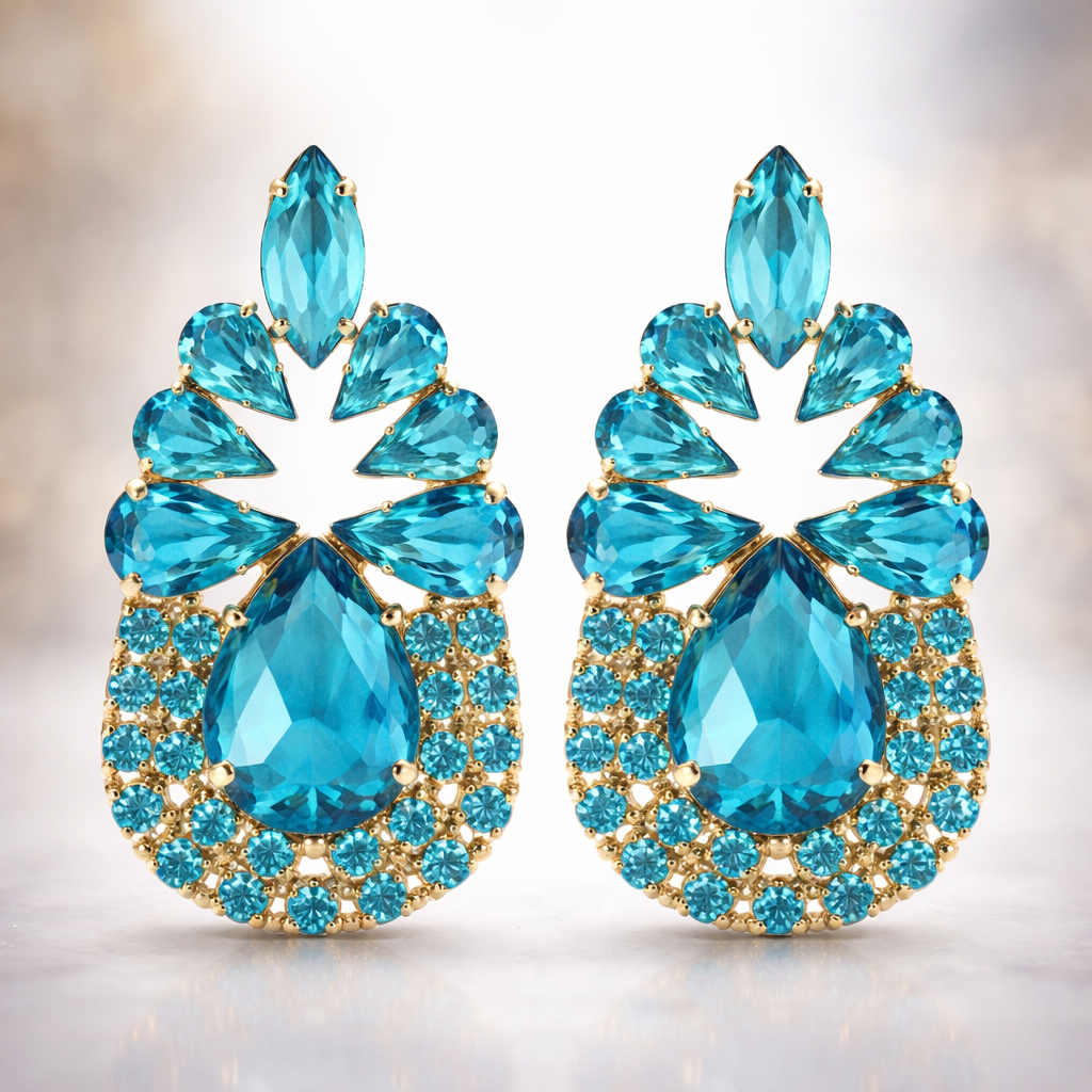 Rhinestone Pineapple Earrings