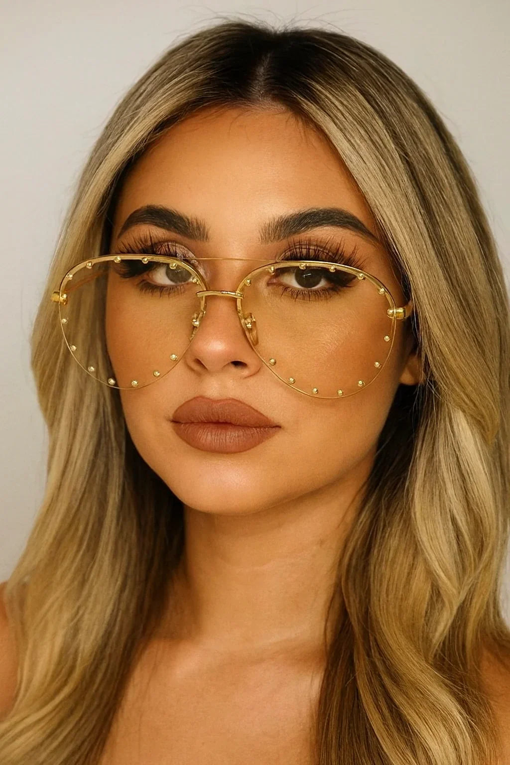 Rimless Pilot Sunglasses