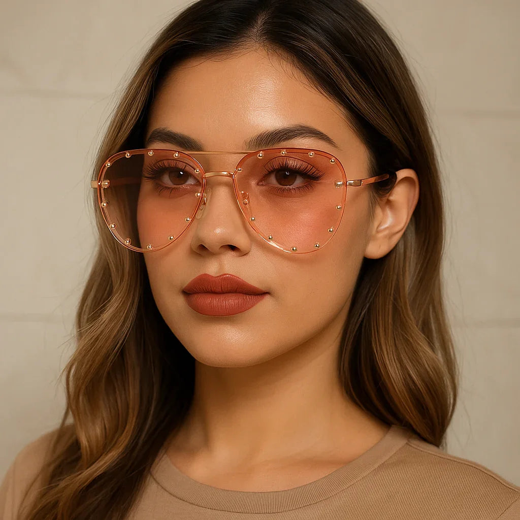 Rimless Pilot Sunglasses