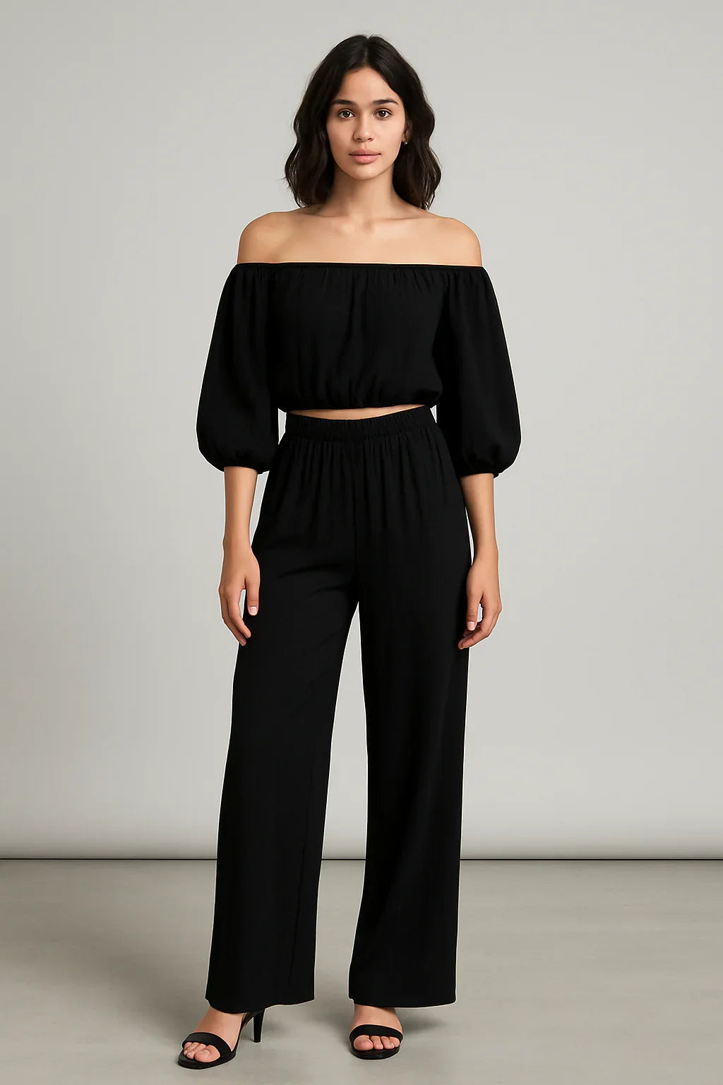 Loose Fit Top & Wide-Leg Pants