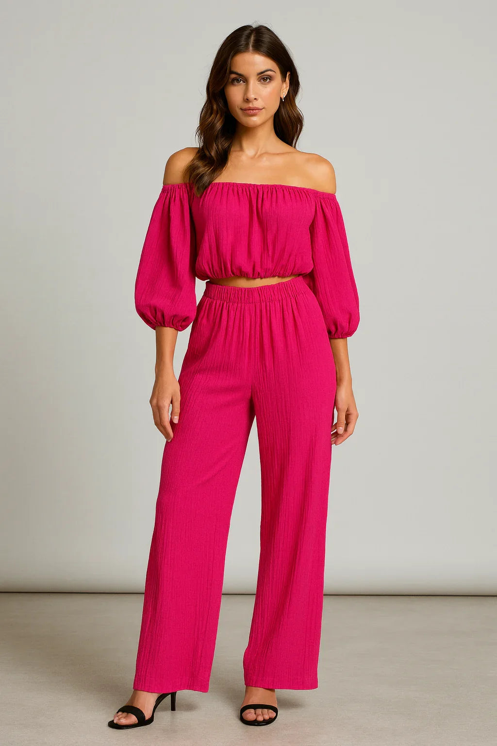 Loose Fit Top & Wide-Leg Pants