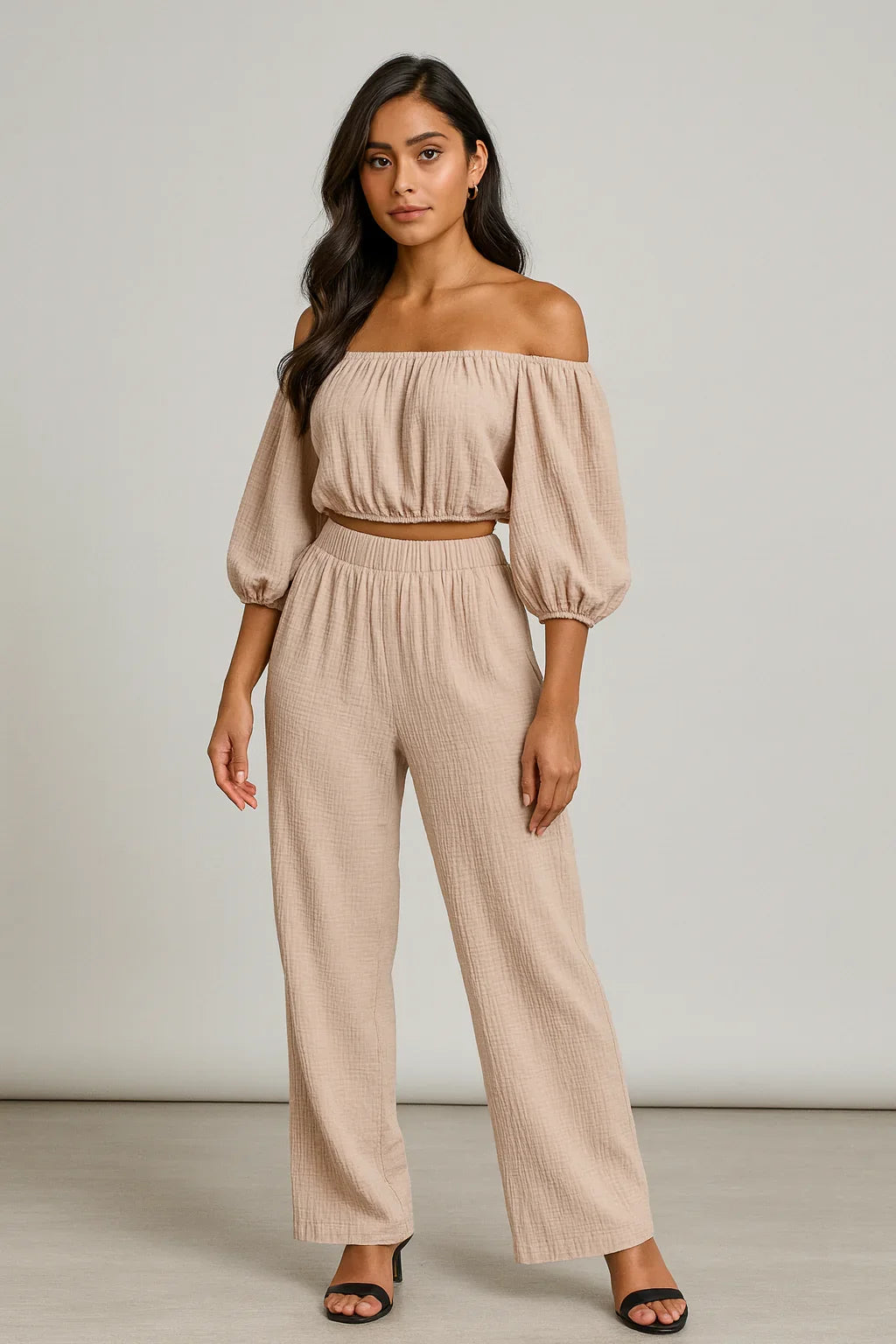 Loose Fit Top & Wide-Leg Pants