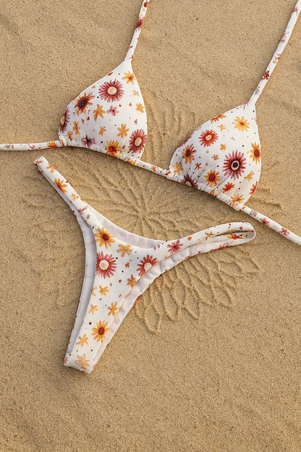 Solid Color Lace-up Swimwear