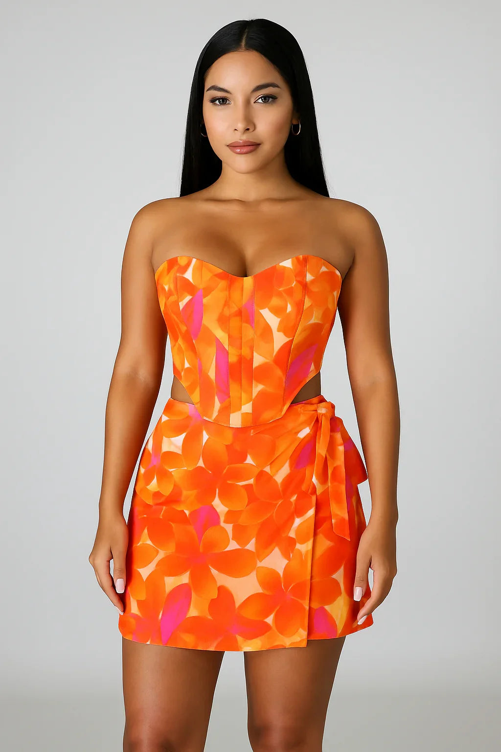 Floral A-Line Mini Summer Dress